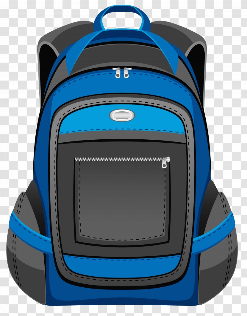 Backpack Clip Art - Car Seat - Black And Blue Vector Clipart Transparent PNG
