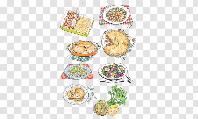 Watercolor Painting Comics Food Illustration - Silhouette - A Variety Of Cooking Hand Material Picture Transparent PNG