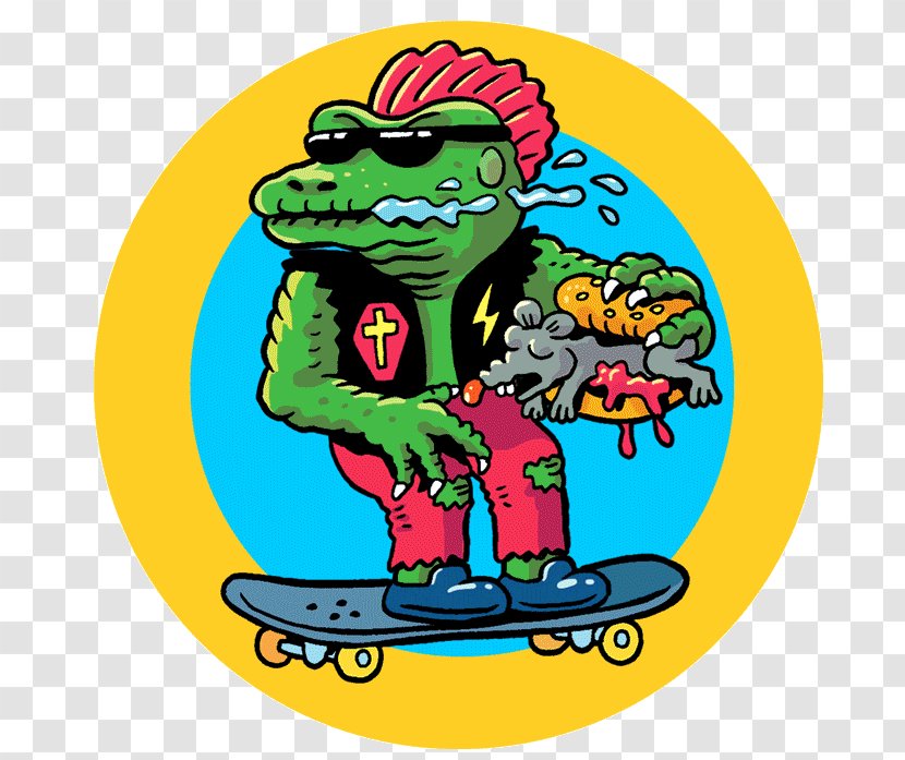 Skateboard Graffiti - Crocodile Transparent PNG