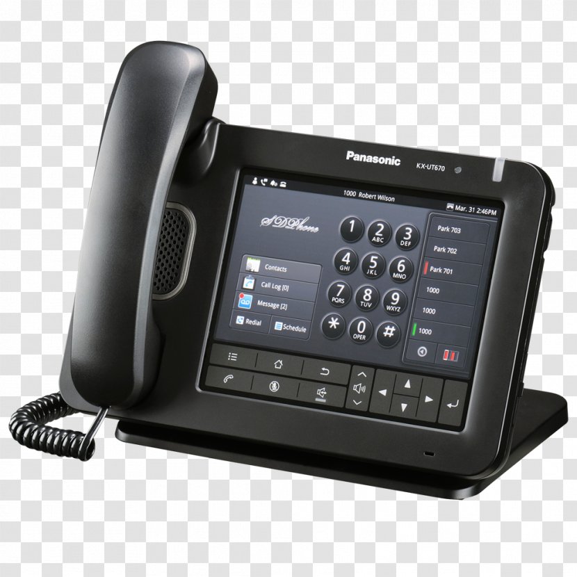 Panasonic Executive KX-UT670 VoIP Phone Session Initiation Protocol Telephone - Kxut670 - Business Transparent PNG