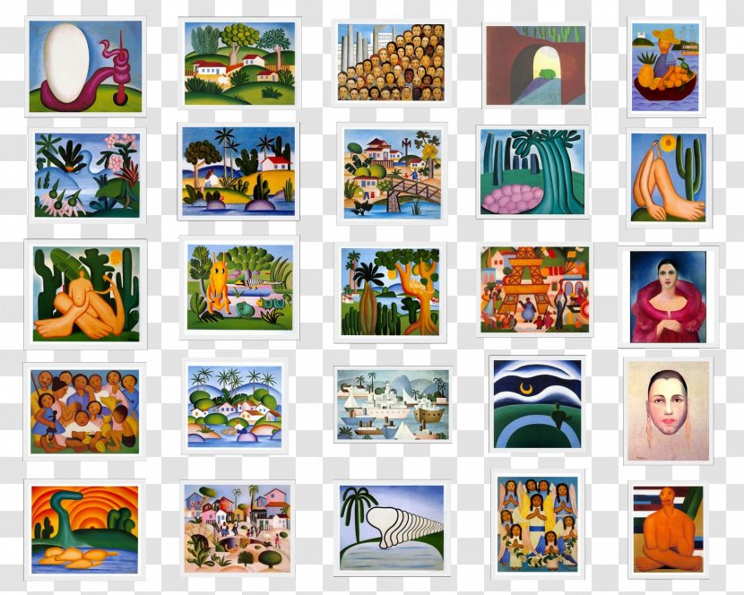 Modern Art Week Abaporu Workers Brazil Painting - Collage Transparent PNG