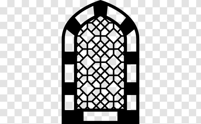 Structure Stained Glass Monochrome - Black And White Transparent PNG