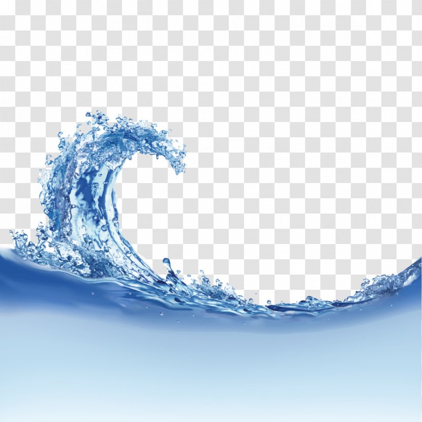 Wind Wave Dispersion Vector - Electric Blue - Creative Water Waves Transparent PNG