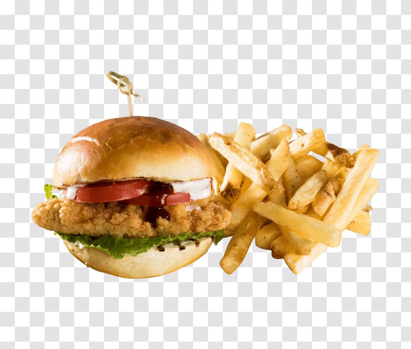 Hamburger French Fries Cheeseburger Breakfast Sandwich Fast Food - Slider - Burger And Transparent PNG
