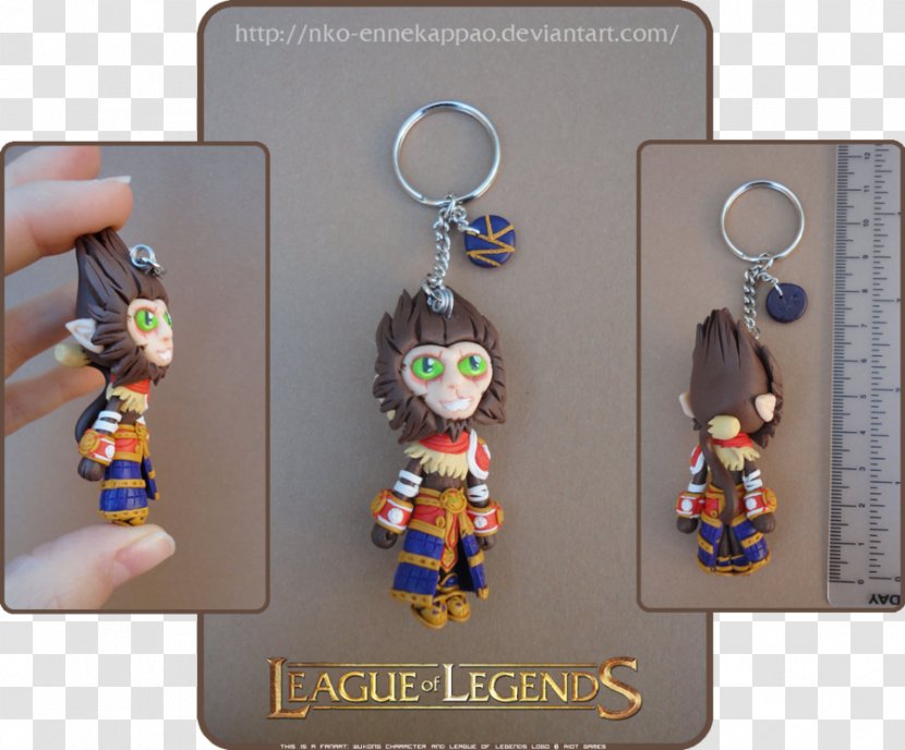 League Of Legends Sun Wukong Key Chains Fimo Polymer Clay Transparent PNG