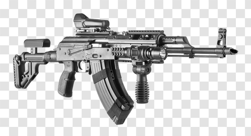 AK-47 Firearm FN SCAR Stock Weapon - Frame - Ak Handguard Transparent PNG