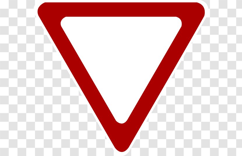 Yield Sign Traffic Stop Warning Clip Art - Blank Street Template Transparent PNG