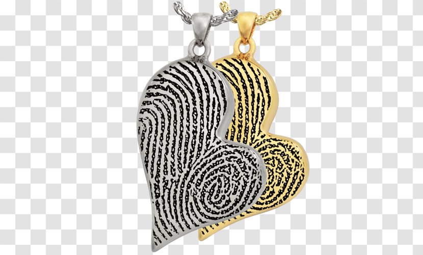 Charms & Pendants Jewellery Locket Necklace Silver - Colored Gold - Fingerprint Heart Transparent PNG