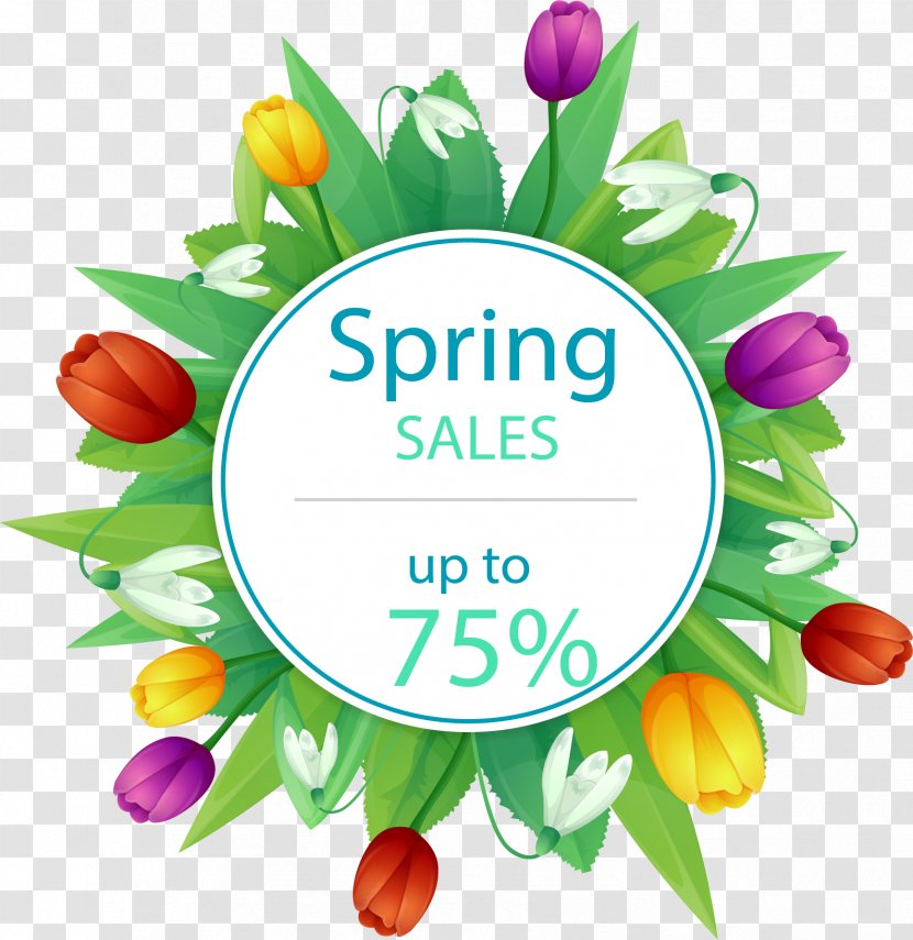 Discounts And Allowances Material - Floristry - Multicolor Tulip Discount Card Transparent PNG