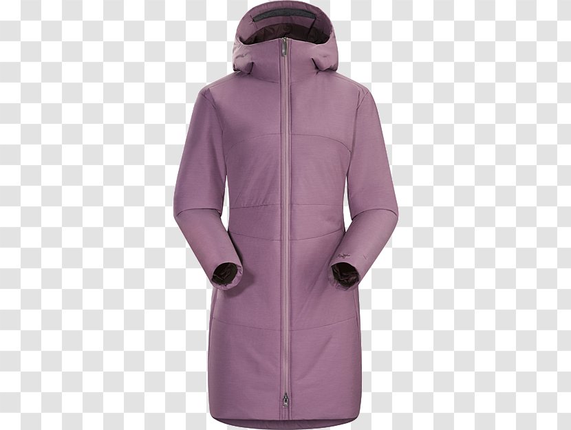T-shirt Jacket Arc'teryx Coat Hoodie - Purple - Warm Transparent PNG