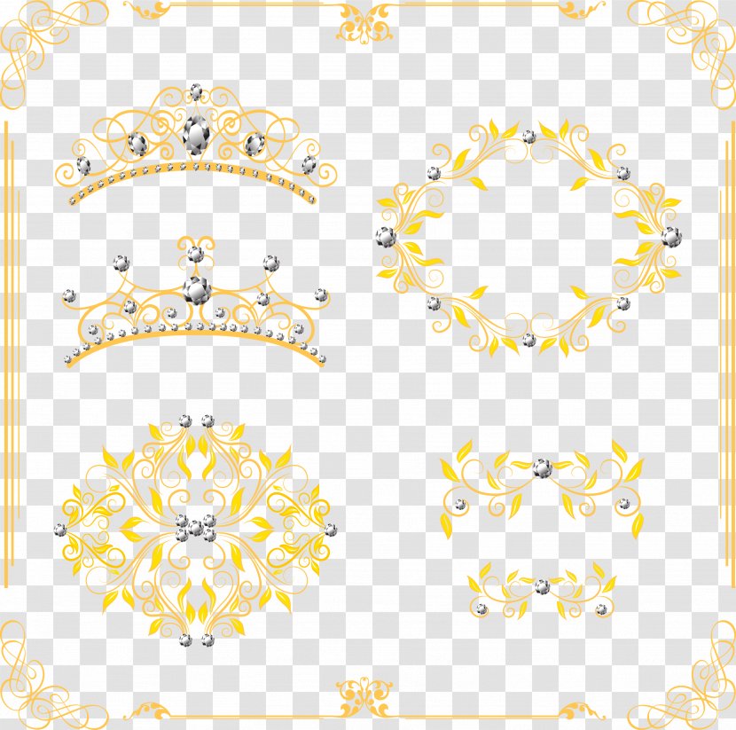 Yellow Area Pattern - Point - Crown Decoration Transparent PNG