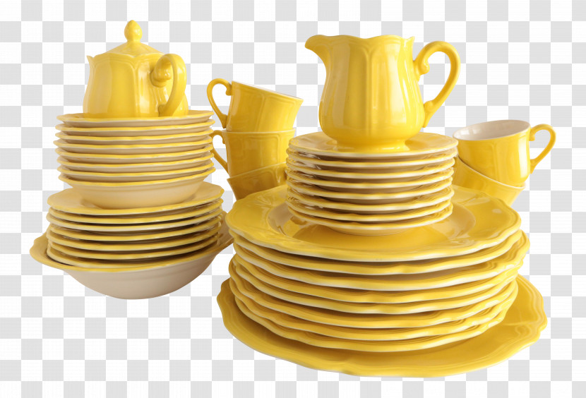 Yellow Serveware Transparent PNG