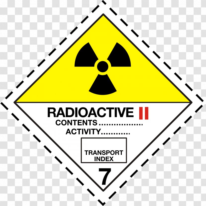 ADR Dangerous Goods HAZMAT Class 7 Radioactive Substances Hazchem Pictogram - Adr - Warning Sign Transparent PNG