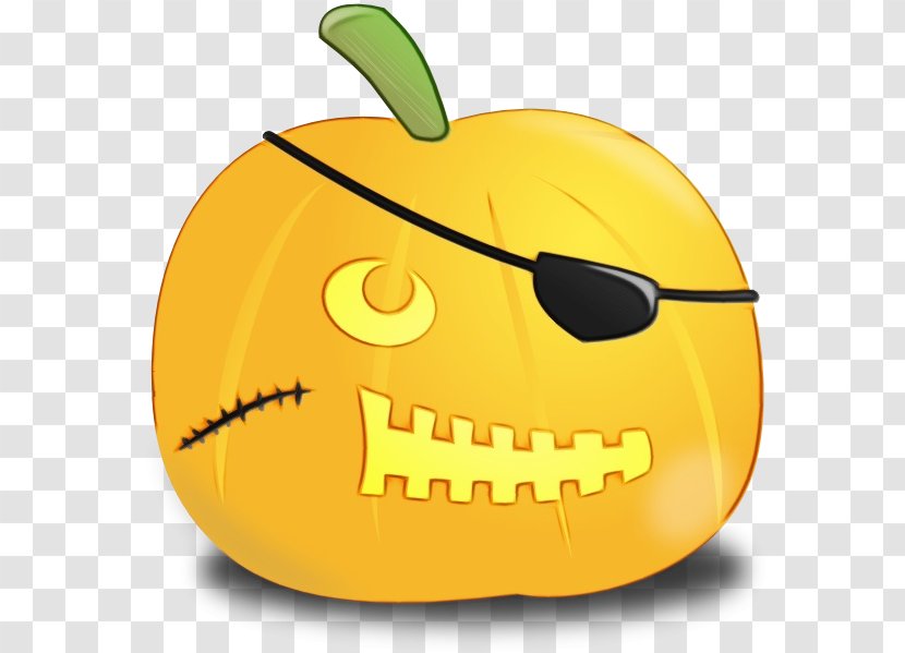 Orange - Watercolor - Pumpkin Jackolantern Transparent PNG