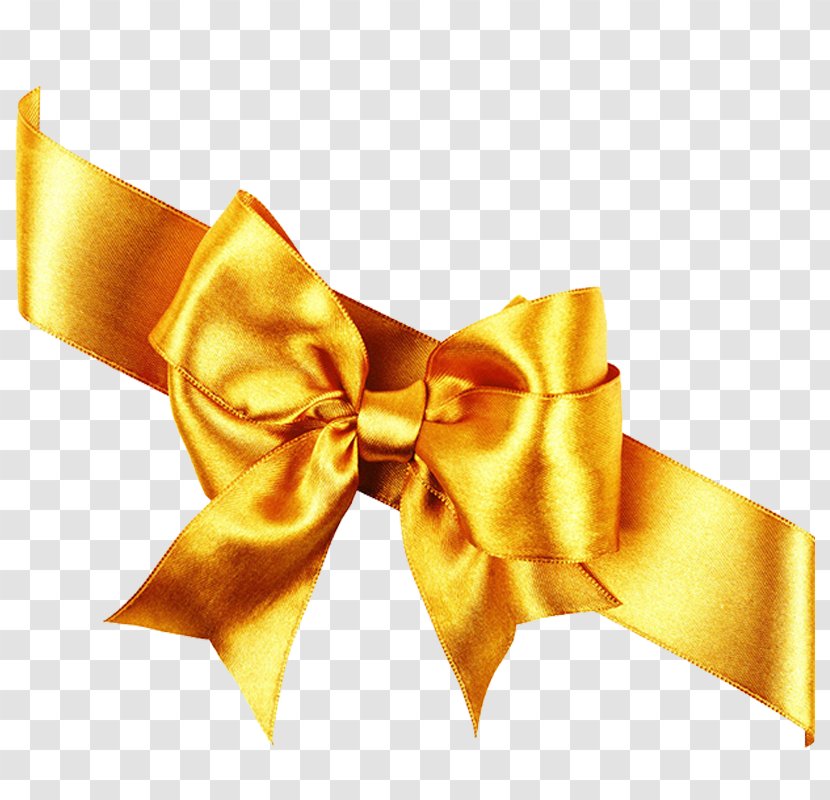 Ribbon Stock Photography - Gold Bow Tie Transparent PNG