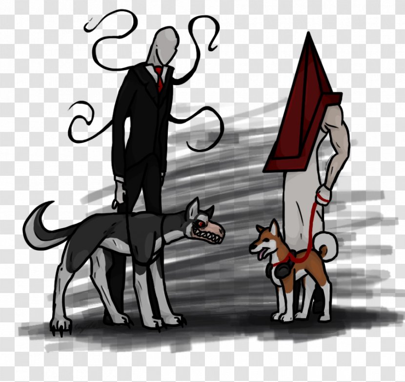 Slenderman Pyramid Head Dog Walking Cat Siberian Husky - Like Mammal Transparent PNG