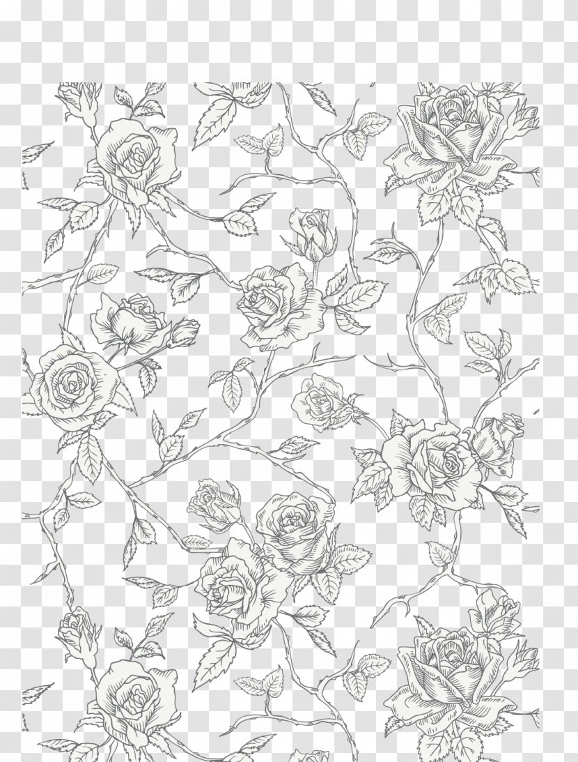 Hand-painted Flowers - Flora - Symmetry Transparent PNG