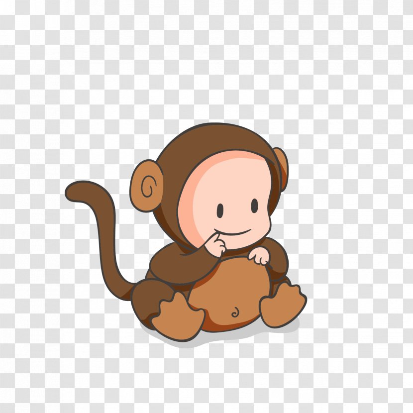 Infant Monkey Clip Art - Flower - Baby Transparent PNG