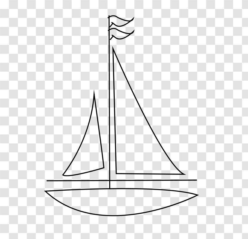 Sailboat Drawing Line Art Clip - Boating Transparent PNG