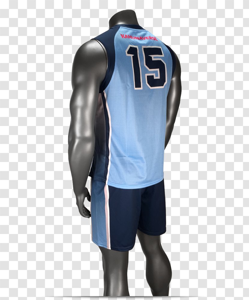 Jersey T-shirt Sleeveless Shirt Uniform Volleyball - Electric Blue Transparent PNG