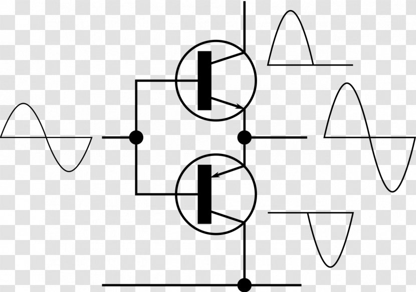 Bipolar Junction Transistor Audio Power Amplifier Push–pull Output - Silhouette - Pul Transparent PNG