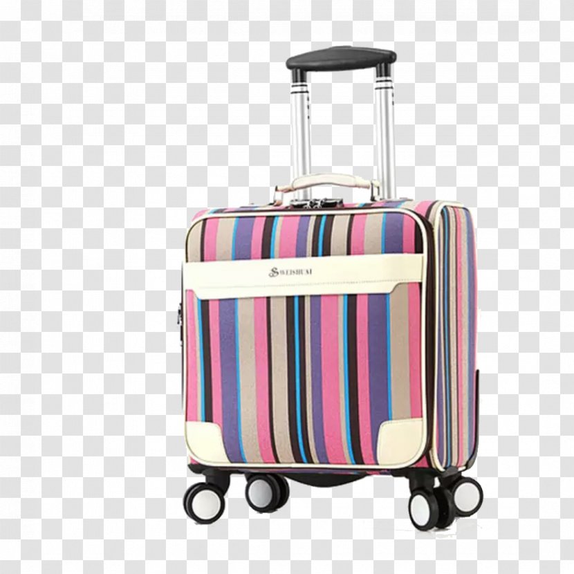 Hand Luggage Suitcase Baggage Travel - Color - Striped Transparent PNG