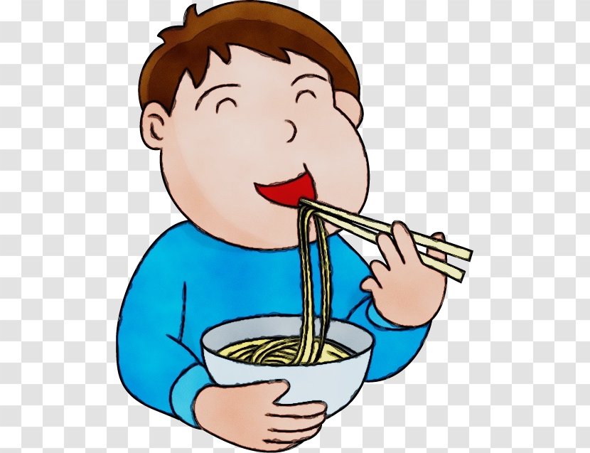 Cartoon Clip Art Eating Junk Food Meal - Tableware Transparent PNG