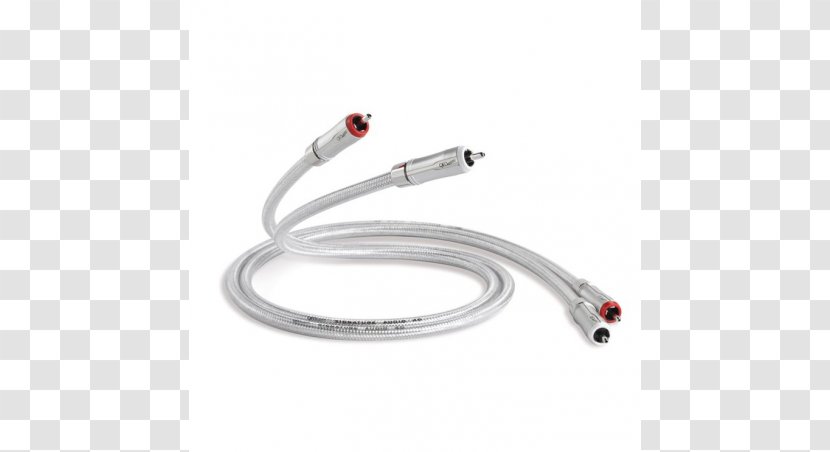 Sound RCA Connector Q.E.D. Electrical Cable Speaker Wire - Electromagnetic Shielding - Oxygenfree Copper Transparent PNG