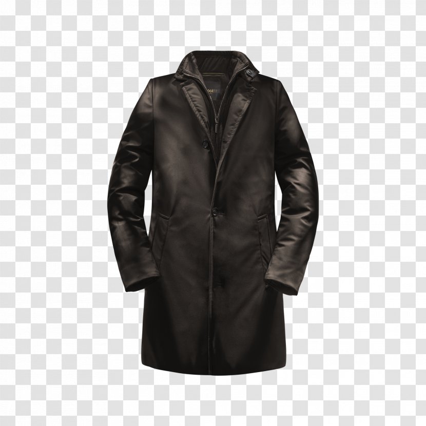 Leather Jacket Coat Textile Button - Pocket - Deep Brown Transparent PNG