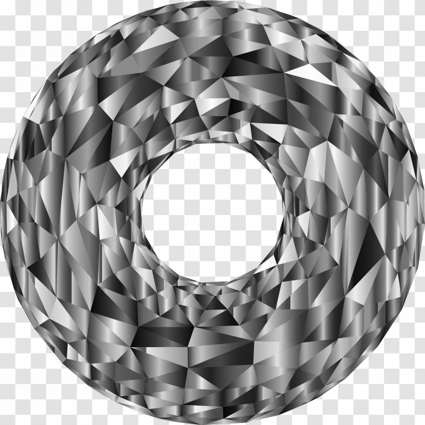 Torus Circle Three-dimensional Space Rotation - Threedimensional - Crystal Transparent PNG