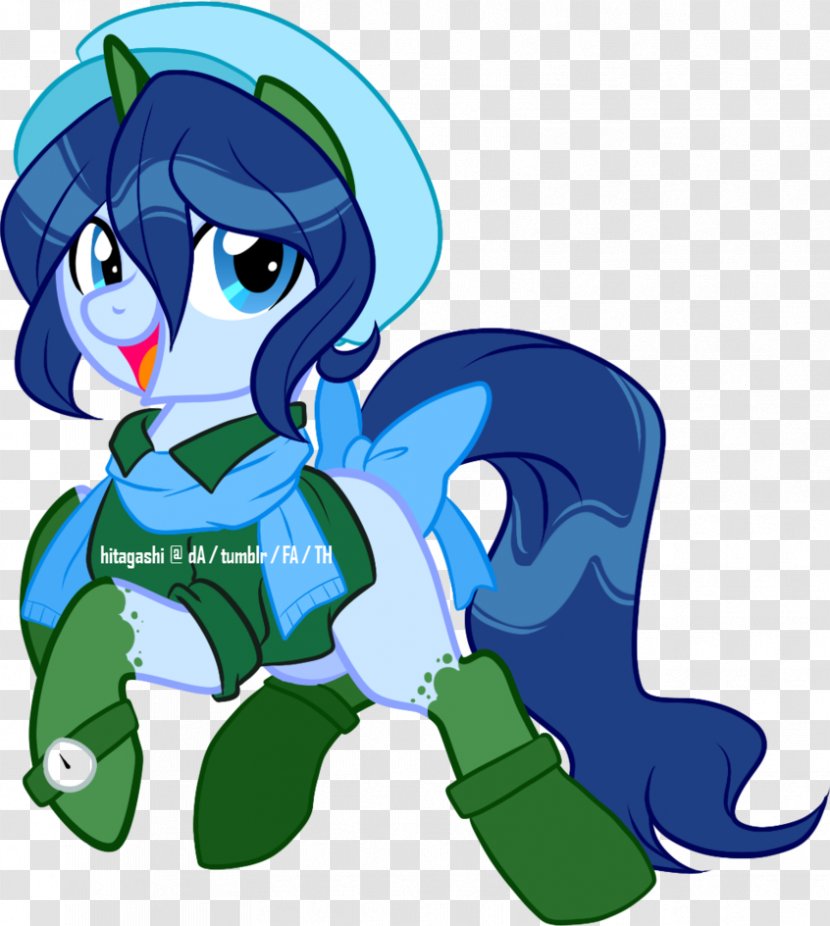 Pony Scientist Horse Green Blue - Mythical Creature Transparent PNG