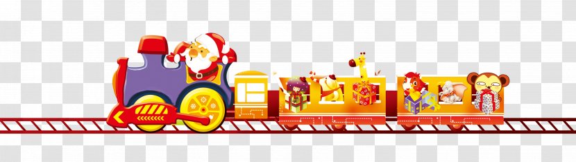 Train Santa Claus Christmas Wallpaper - Electronic Visual Display - Cartoon Transparent PNG