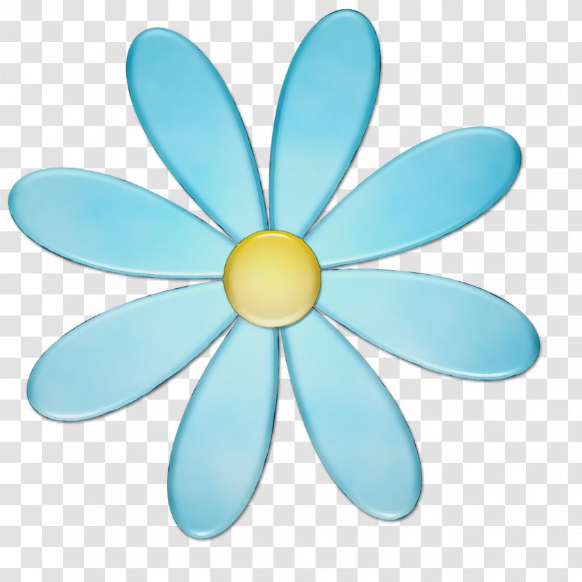 Blue Petal Turquoise Aqua Teal - Wheel - Plant Transparent PNG