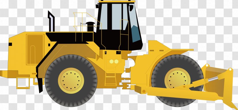 Heavy Equipment Loader Excavator Tractor - Trailer - Municipal Large Bulldozers Transparent PNG