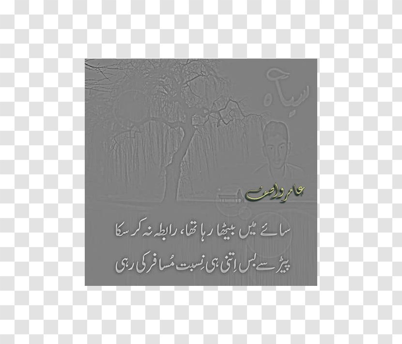 Calligraphy Line Brand Black M Font - Urdu Poetry Transparent PNG