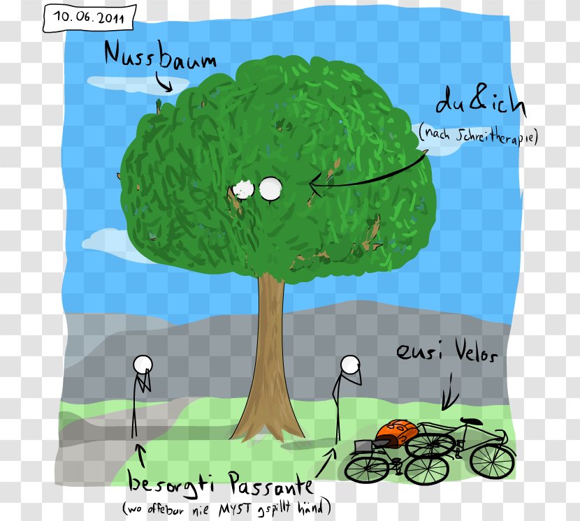 Tree Illustration Cartoon Human Behavior Ecosystem Transparent PNG