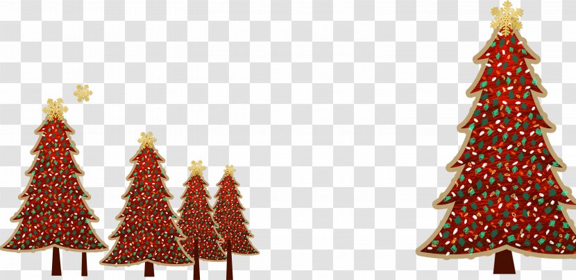 Christmas Tree Red - Pine Family Transparent PNG