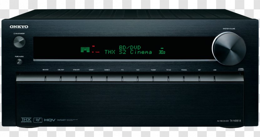 AV Receiver Onkyo Home Theater Systems Radio THX - Thx - Muttley Transparent PNG