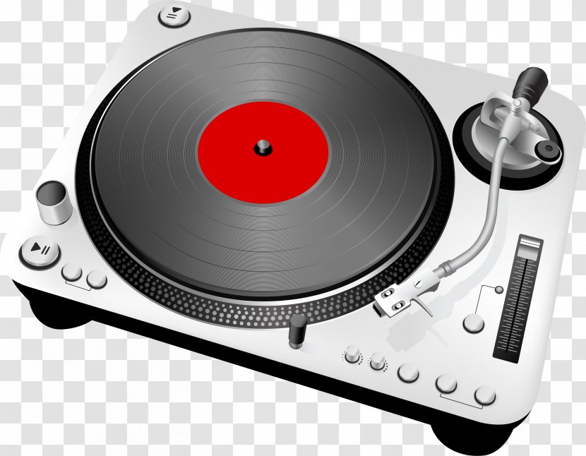 Disc Jockey Phonograph Record DJ Mix - Flower - Hand-painted Mixer Vector Transparent PNG