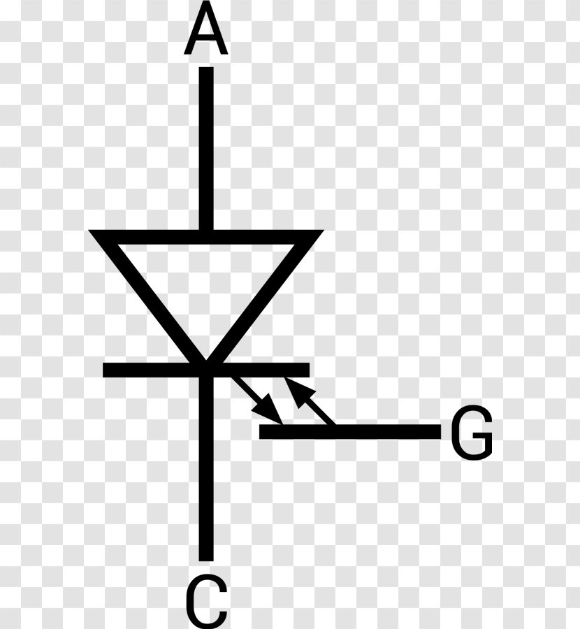 Gate Turn-off Thyristor Electronic Symbol Unijunction Transistor Electronics - Wiring Diagram Transparent PNG