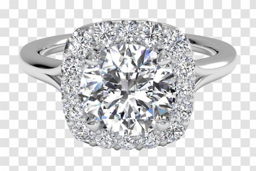 Engagement Ring Ritani Diamond Wedding - Silver - Solitaire Transparent PNG