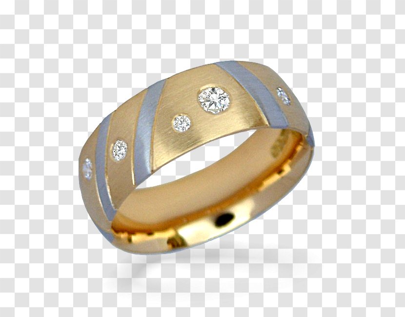 Wedding Ring Jewellery Silver - Diamond - Gold Stripes Transparent PNG