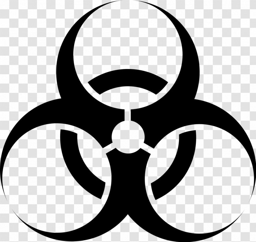 Biological Hazard Symbol Clip Art - Monochrome - Stalker Transparent PNG