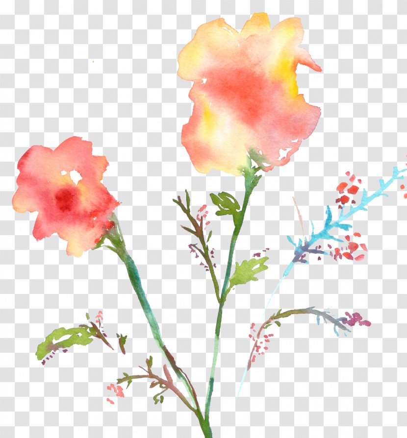 Watercolor Painting Watercolour Flowers Art - Moth Orchid - Leaves Transparent PNG
