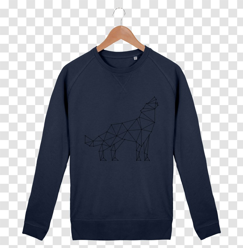 T-shirt Bluza Collar Bag Sleeve - Hood - Geometric Wolf Transparent PNG