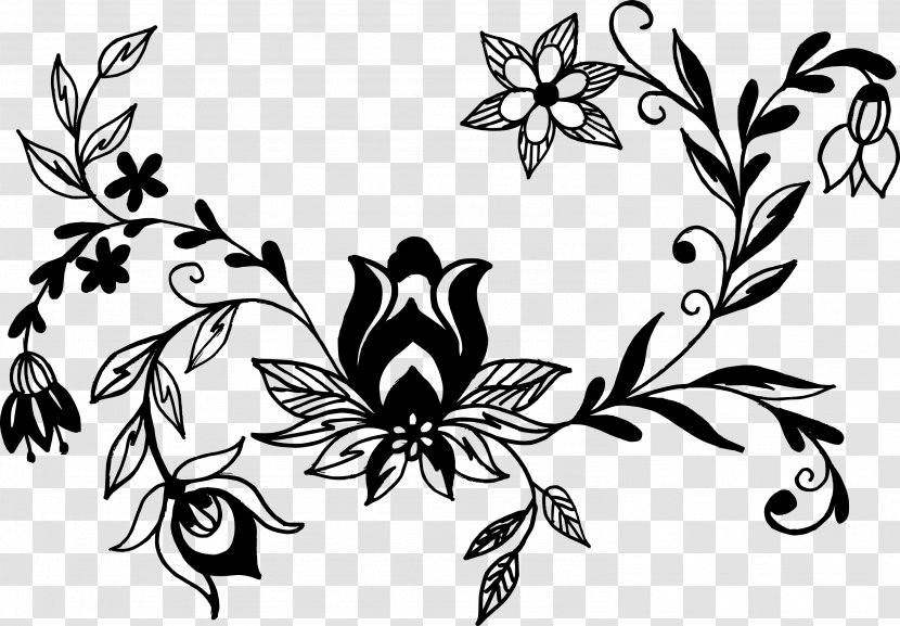 Flower Art - Twig - Floral Ornament Transparent PNG