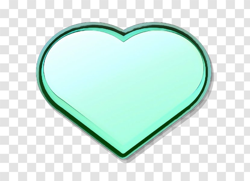 Green Aqua Turquoise Heart Teal - Retro Transparent PNG