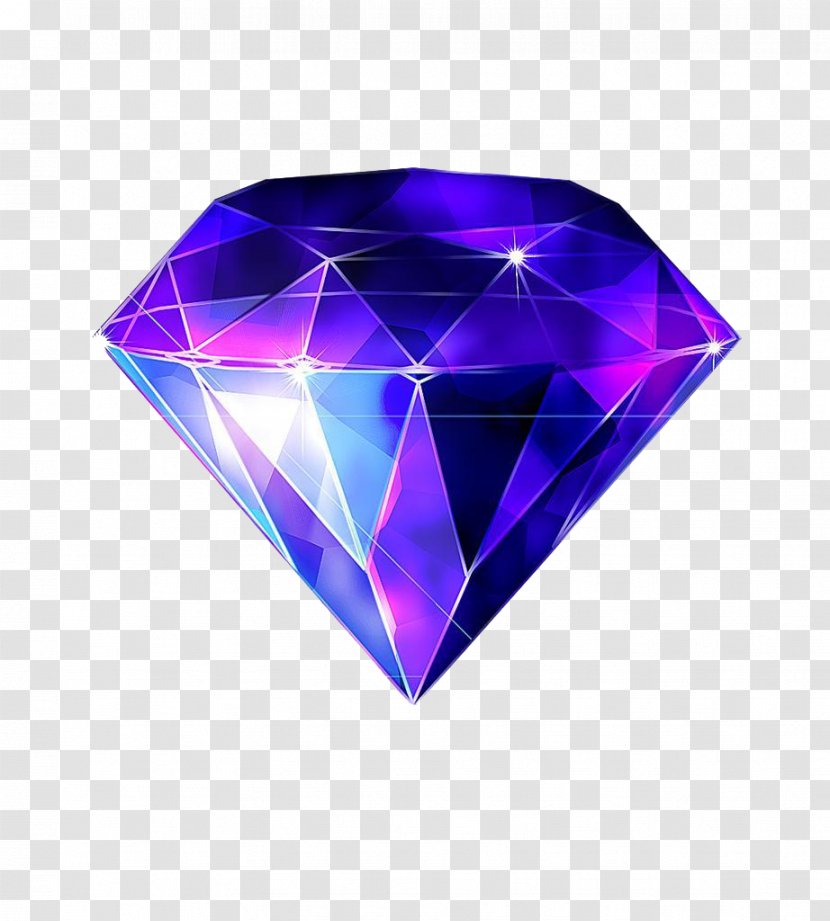Diamond Sapphire Blue Gemstone - Purple Transparent PNG