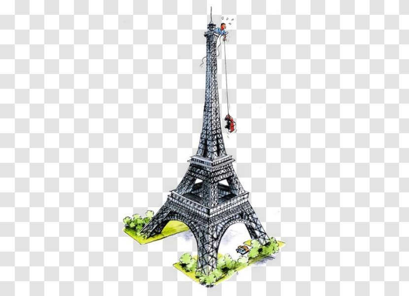 Eiffel Tower Peeking At Peak Oil Drawing Perspective Transparent PNG