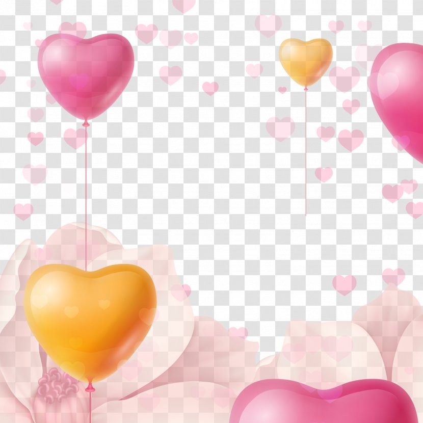 Pink Heart - Balloon - Vector Transparent PNG